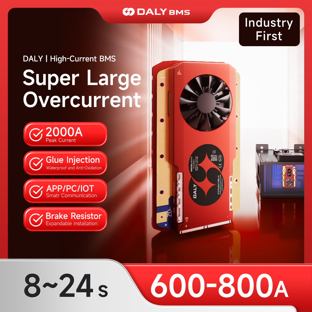 Daly Smart High Current 600A 800A 8S-24S BMS 8S Li-ion LifePO4 Forklifts BMS