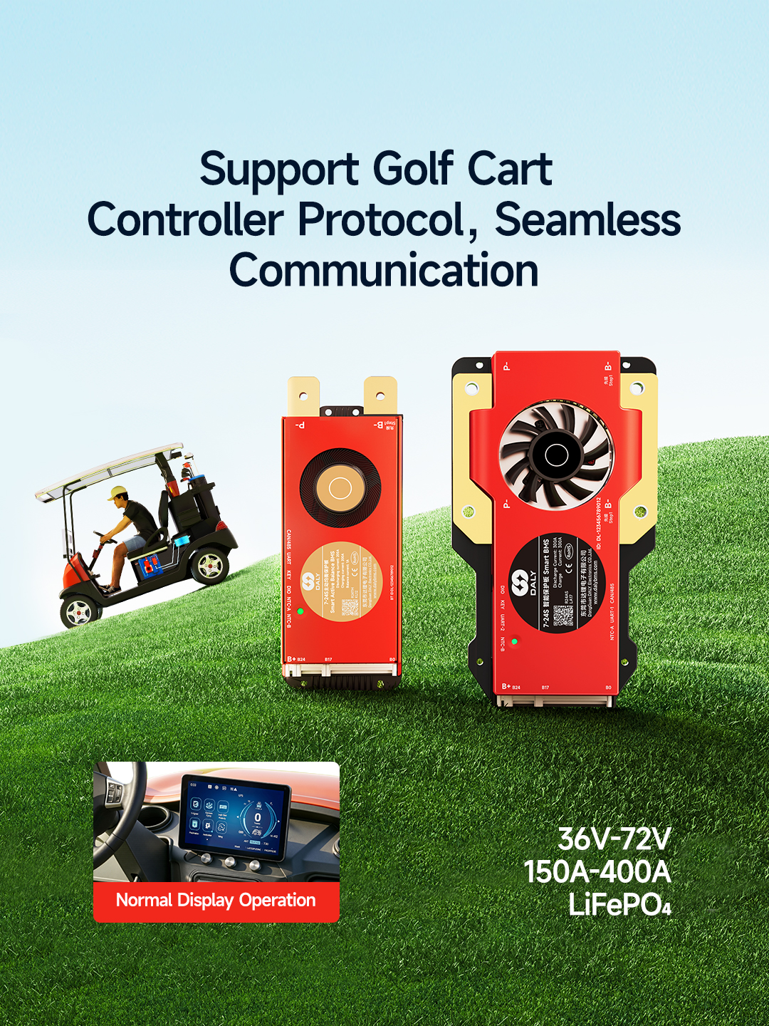 Smart BMS Supports Golf Cart Controller Protocol